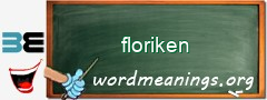 WordMeaning blackboard for floriken